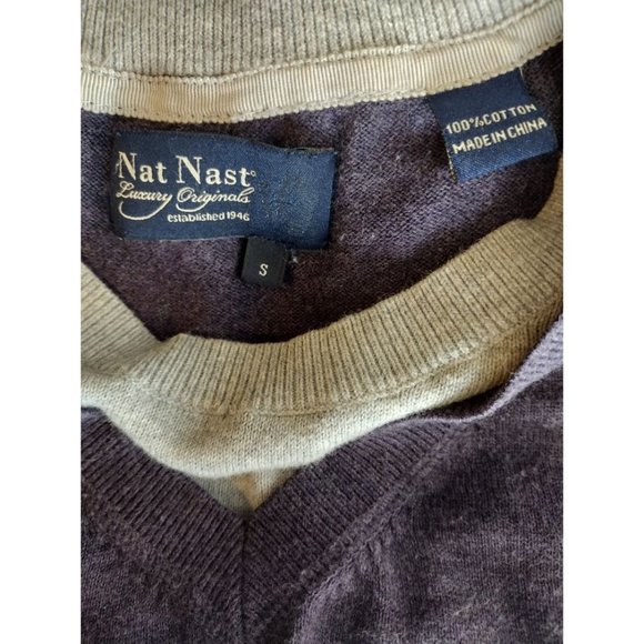 Nat Nast‎ Purple Small Long Sleeve Cotton Sweater - Picture 4 of 6